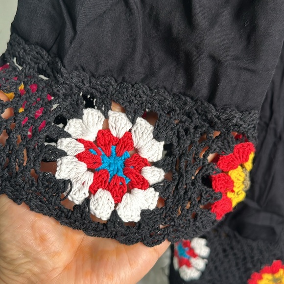 TAMSY corcht comono cotton blend black multi color size large summer, ca… - Picture 6 of 9